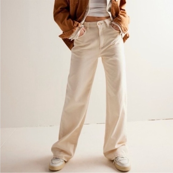 We The Free Denim - We The Free Tinsley Baggy Mid Rise Straight Denim Jeans